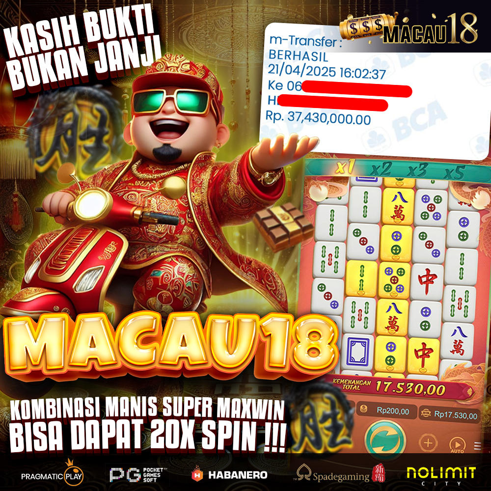 MACAU18 | Daftar Slot Gacor Anti Badai Gampang Bayar Deposit QRIS